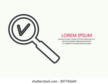 Vector of magnifying glass symbol or icon