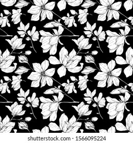 Vector Illustration Black White Tropical Plants Stock Vector (Royalty ...