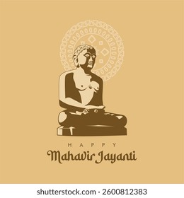vector mahavir jayanti poster template