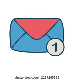 
Vector mail envelope icon in receive email letter spam