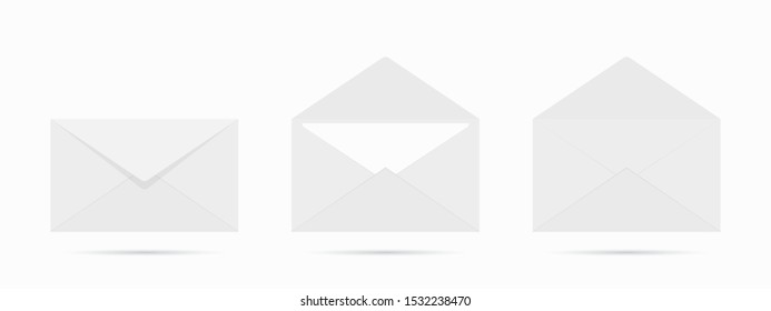 Vector mail envelope on white background