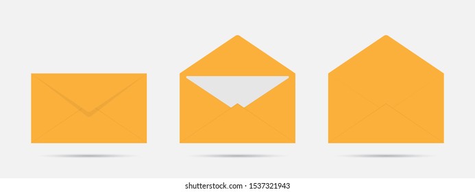 Vector mail envelope on white background
