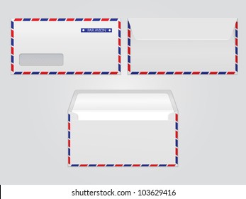 Vector mail envelope par avion eps10