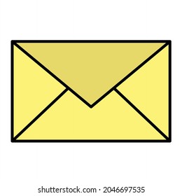  Vektor Mail abgeschlossen Outline Icon Design
