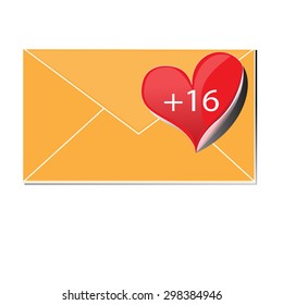 Vector mail heart 