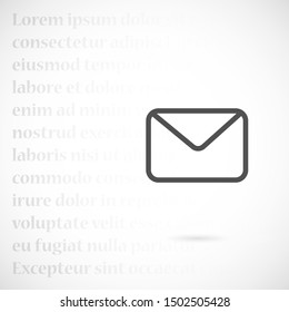 Vector Mail icon flat letter icon on transparent background. message Vector Mail icon envelope illustration Mail send letter isolated.Vector Mail illustration isolated  