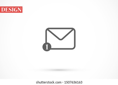 Vector Mail icon flat letter icon on transparent background. message Vector Mail icon envelope illustration Mail send letter isolated.Vector Mail illustration isolated  
