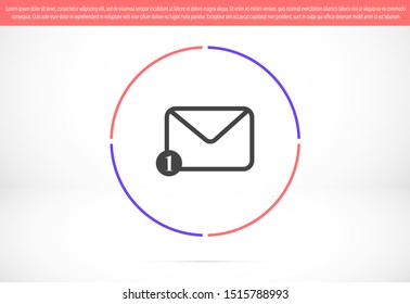 Vector Mail icon flat letter icon on transparent background. message Vector Mail icon envelope illustration Mail send letter isolated.Vector Mail illustration isolated  