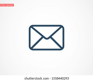 Vector Mail icon flat letter icon on transparent background. message Vector Mail icon envelope illustration Mail send letter isolated.Vector Mail illustration isolated  