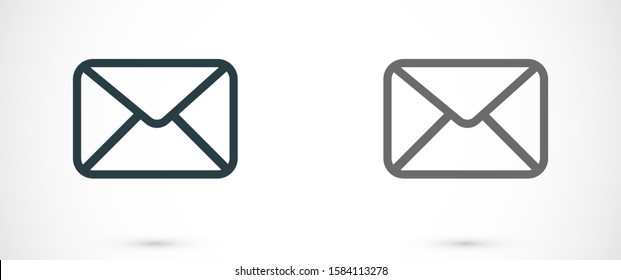 Vector Mail icon flat letter icon on transparent background. message Vector Mail icon envelope illustration Mail send letter isolated.Vector Mail illustration isolated  