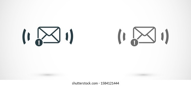Vector Mail icon flat letter icon on transparent background. message Vector Mail icon envelope illustration - Vector Mail icon send letter isolated 