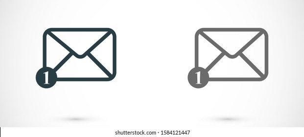 Vector Mail icon flat letter icon on transparent background. message Vector Mail icon envelope illustration Mail send letter isolated.Vector Mail illustration isolated  