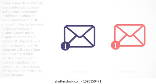 Vector Mail icon flat letter icon on transparent background. message Vector Mail icon envelope illustration Mail send letter isolated.Vector Mail illustration isolated  