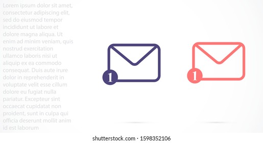 Vector Mail icon flat letter icon on transparent background. message Vector Mail icon envelope illustration Mail send letter isolated.Vector Mail illustration isolated  