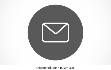 Vector Mail icon flat letter icon on transparent background. message Vector Mail icon envelope illustration Mail send letter isolated.Vector Mail illustration isolated