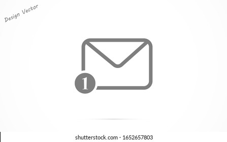 Vector Mail icon flat letter icon on transparent background. message Vector Mail icon envelope illustration Mail send letter isolated.Vector Mail illustration isolated  