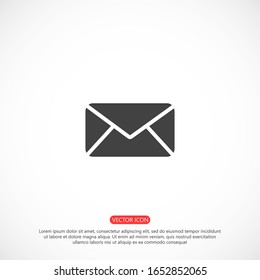 Vector Mail icon flat letter icon on transparent background. message Vector Mail icon envelope illustration - Vector Mail icon send letter isolated.Vector