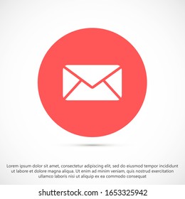 Vector Mail icon flat letter icon on transparent background. message Vector Mail icon envelope illustration - Vector Mail icon send letter isolated.Vector
