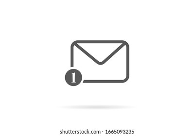 Vector Mail icon flat letter icon on transparent background. message Vector Mail icon envelope illustration Mail send letter isolated.Vector Mail illustration isolated