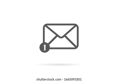 Vector Mail icon flat letter icon on transparent background. message Vector Mail icon envelope illustration Mail send letter isolated.Vector Mail illustration isolated