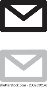 vector mail icon letters 2 options