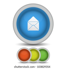 Vector mail icon on white. Eps10