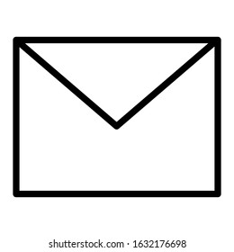Vector of Mail Icon, Outline, Pixe Perfect, Line, Black