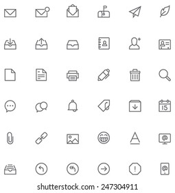 Vector mail icon set