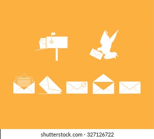 Vector mail icon set