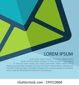 Vector mail icon with text. Eps10