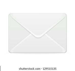 Vector mail template white