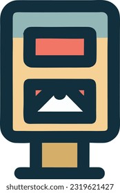 Icono de buzón de vectores, cajas de letras para comunicación, símbolo de correo electrónico antiguo para la dirección de contacto, Ilustración vectorial 2
