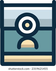 Vektorpostensymbol, Briefkästen für die Kommunikation, altes E-Mail-Symbol für die Kontaktadresse, Vektorgrafik 21