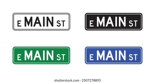 Vector Main ST Sign Set