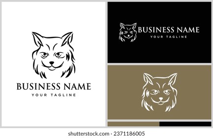 vector maine coon design template