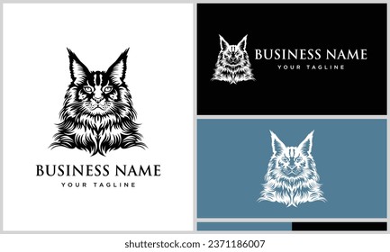 vector maine coon design template