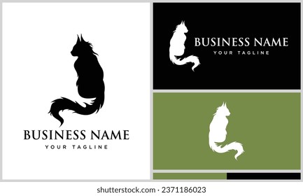 vector maine coon design template