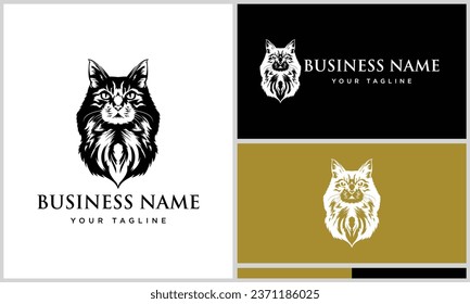 vector maine coon design template