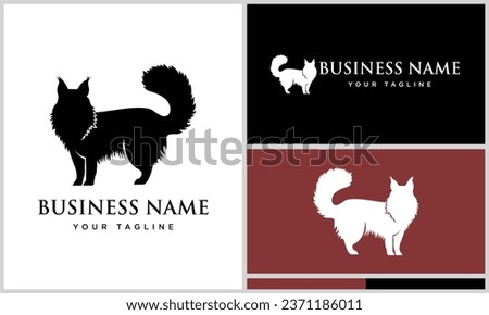 vector maine coon design template