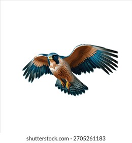vector Majestic Falcon in Flight