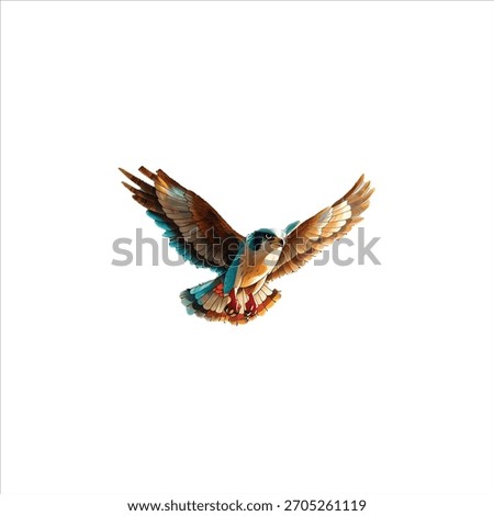 vector Majestic Falcon in Flight