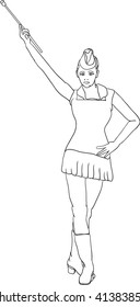 vector - majorette isolated on background