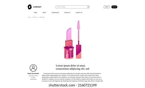 Vector make up in paper art style