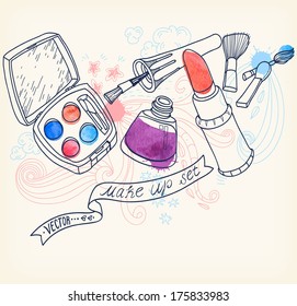 vector make up set