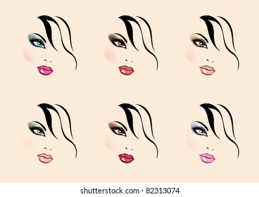 vector make up styles