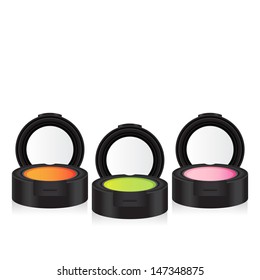 vector makeup colorful eyeshadow perspective