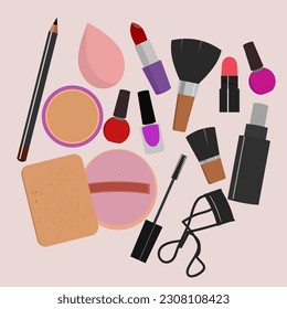 Vector makeup ilustration beauty salon