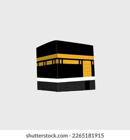 Vector makkah kaaba hajj muslims islamic mecca