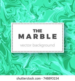 Vector malachite texture. Abstract marble background illustration. Curled and swirled shapes in green colors. Elegant and luxury backdrop for your business ideas.