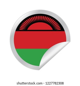 Vector Malawi circle folded